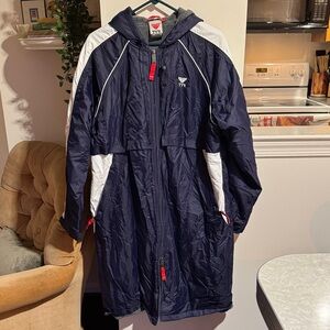 TYR Alliance Team Swimming Parka Navy and White